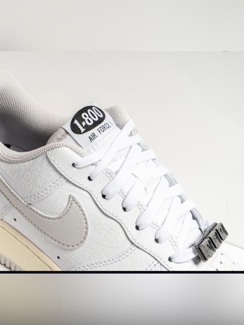 rare nike af1 air force 1 "toll free" nyc payphone dial buttons metal lacelocks